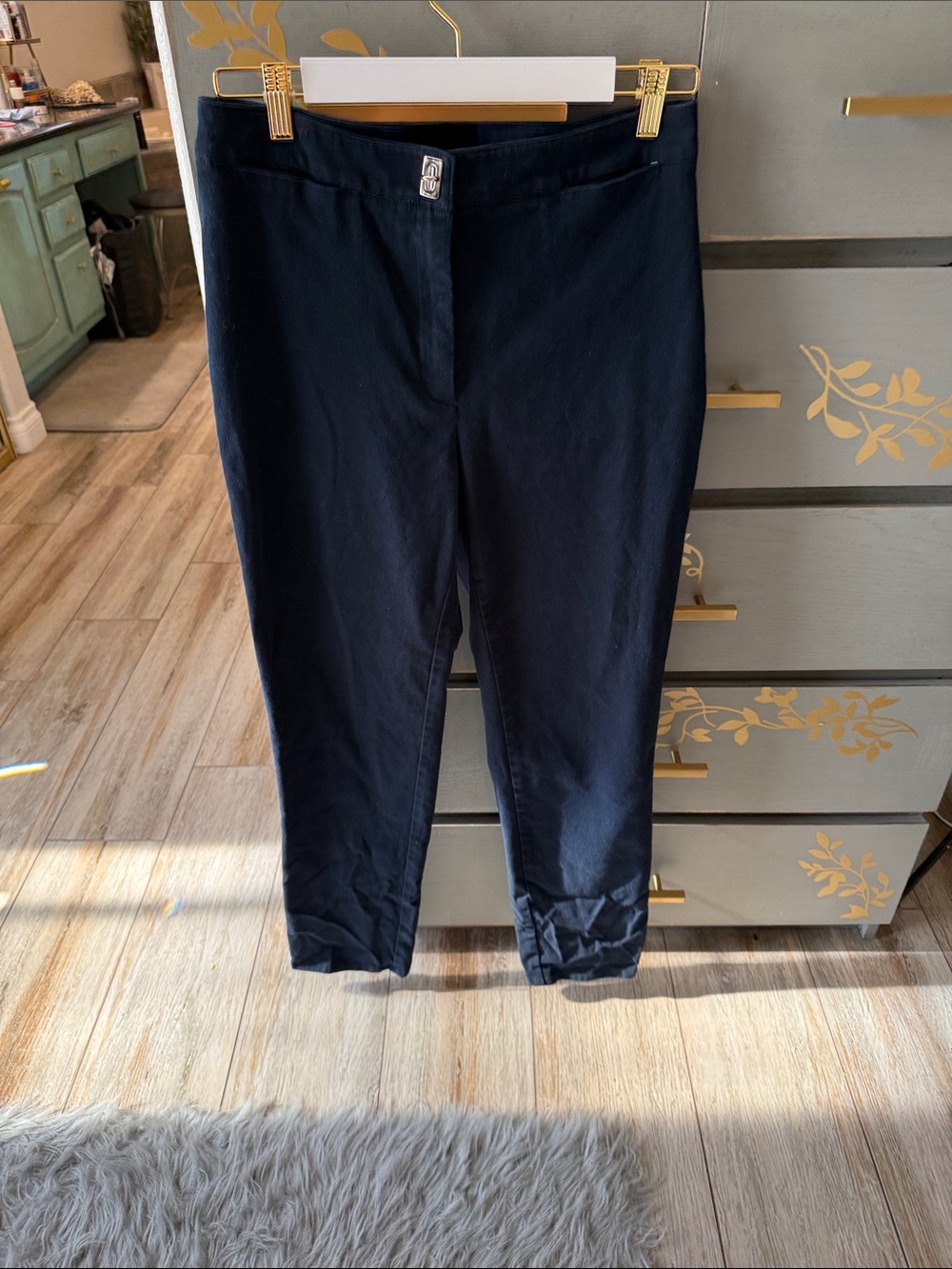 Ralph Lauren Dark Navy Cropped Slim Pants